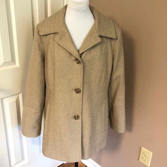 London Fog Jackets & Blazers - London Fog Wool Blend Button Pea Coat